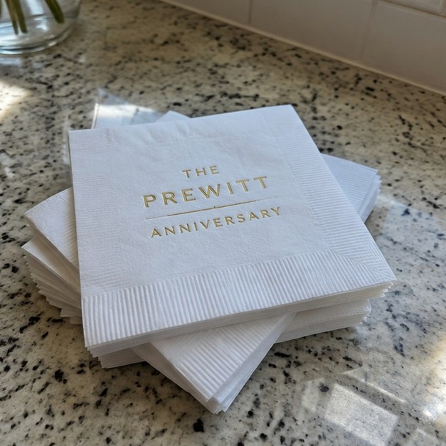 Custom napkins — customer photo