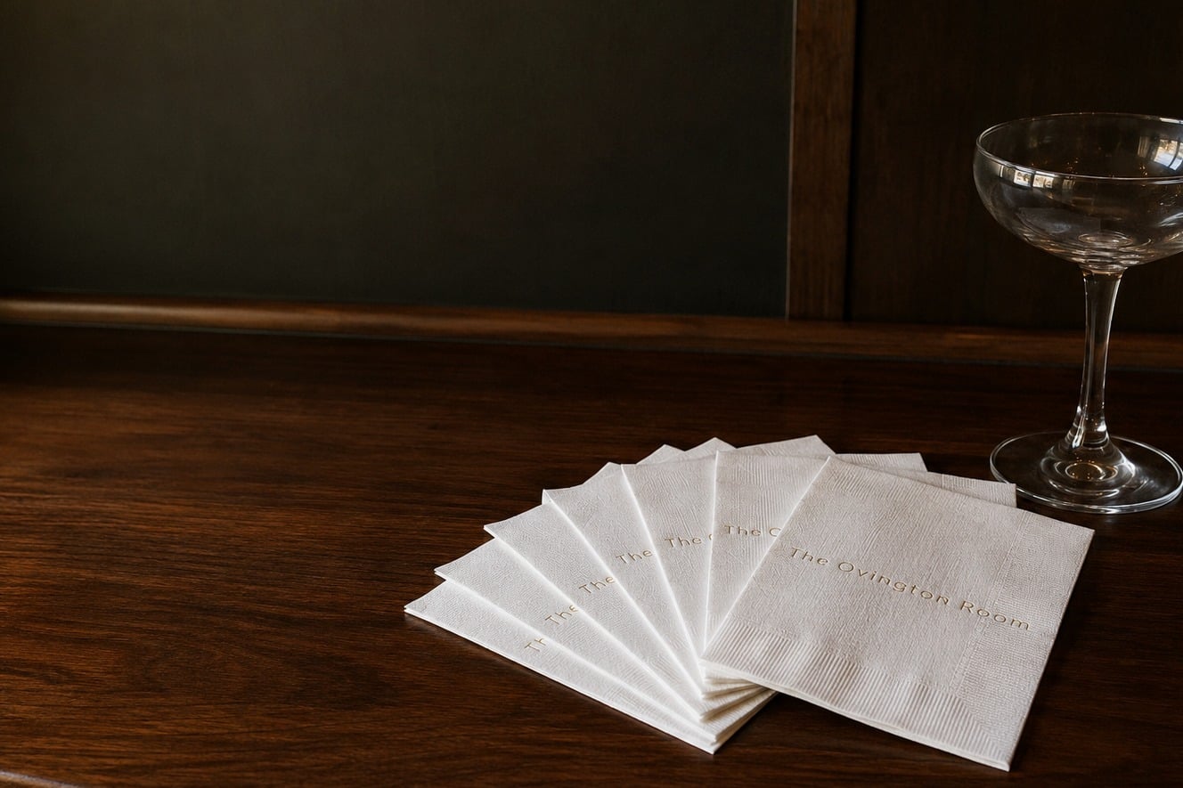 Custom printed napkins with logo