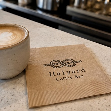 Customized napkins for coffee shops and cafes