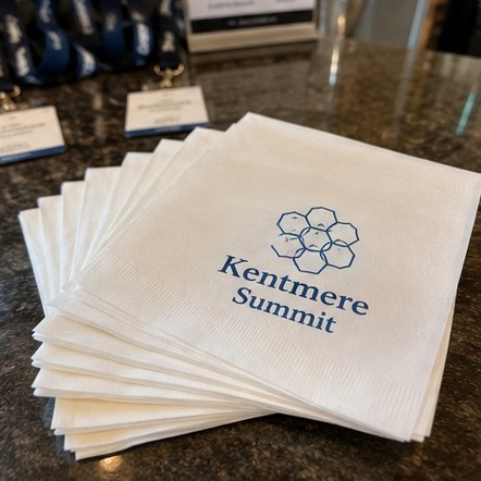 Customized napkins for corporate events