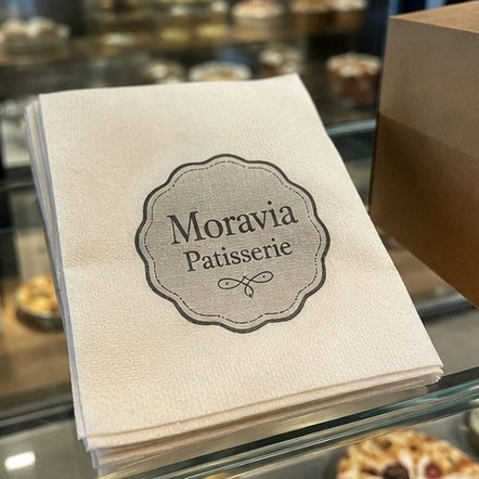 Promotional custom napkins with company logo